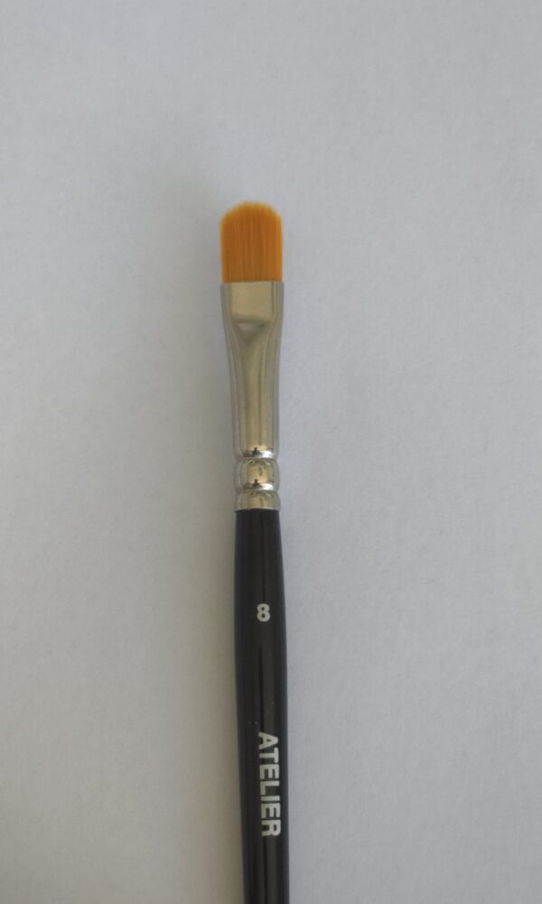 Small synthetic flat brush